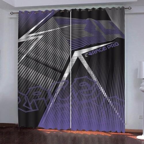 Simple purple blackout curtains Customized 3d curtains new window balcony thickened windshield blackout curtains