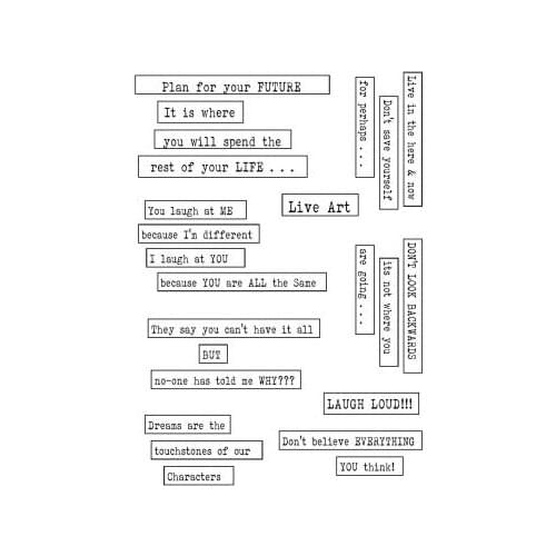 Word Clear Stamp for Scrapbooking Transparent Silicone Rubber DIY Photo Album Decor P123