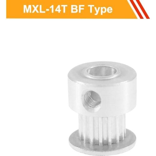 MXL 14T Timing Pulley 7mm/11mm Belt Width MXL Type Gear Belt Pulley 3/3.175/4/5mm Bore Synchronous Pulley Wheel for CNC Machine