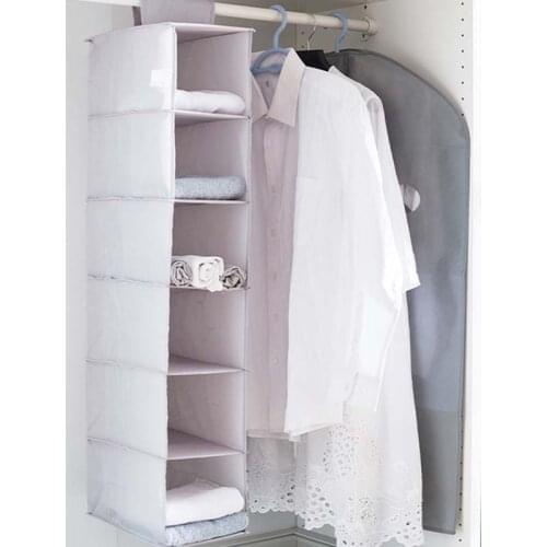6 Layers Tidy Holder Hanger Bra Rack Hanging Hang Wardrobe Storage Underwear Organizer Shelf Clothes Bag Closet