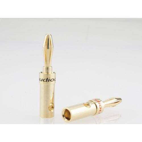 High Quality 8xAudiocrast Hi-Fi 4mm Banana Plugs Speaker /Amplifier connectors HIFI loudspeaker Cable Banana Connector