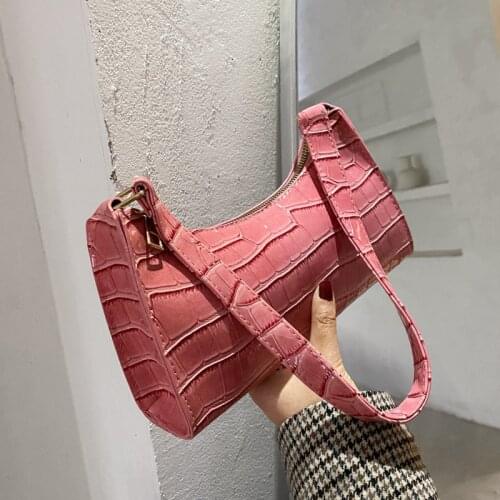 Female Leather Solid Color Chain Handbag for Women 2021 Fashion Exquisite Shopping Bag Retro Casual Women Totes Shoulder Bags