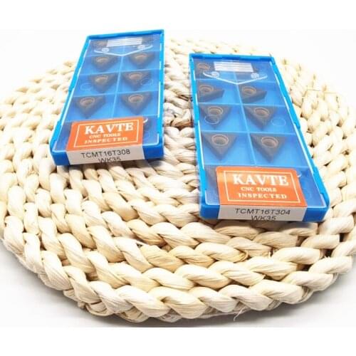 KAVTE 10PSC TCMT16T304 WK15 TCMT16T308 WK15 External Turning Tool Carbide Inserts High Quality CNC Lathe Tools For Cast Iron