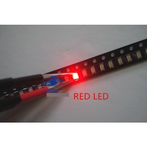 100pcs SMD 0402 0603 0805 2835 3528 1206 5050 5730 3014 4014 Diodo RED light emitting diode SMD super bright LED 3V Red