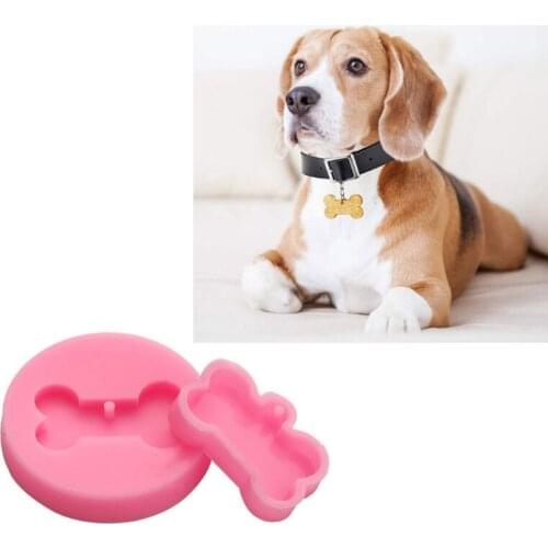 2Pcs Silicone Mini Bone Pendant Resin Mold DIY Dog Tag Dog Bone Shaped Keychain Resin Casting Mold Resin Crafting Tools