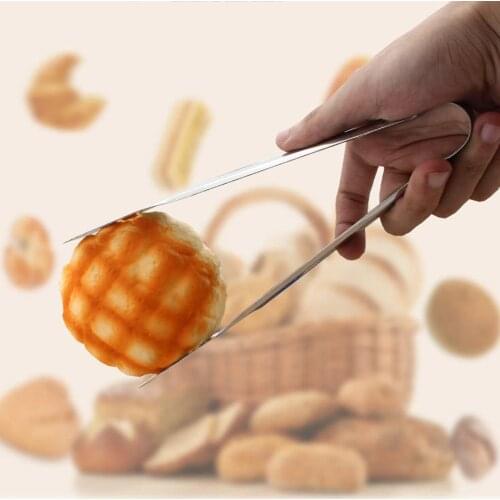 23/29/33cm Portable Stainless Steel Fruit Steak Food Clip Barbecue BBQ Tongs Salad Steak Food Clip BBQ Tools Kitchen Tool