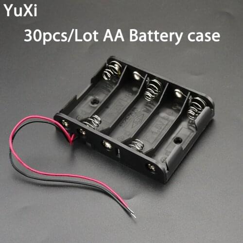 30pcs/lot 4× 5× 6× AA Battery Holder Box Case 4 5 6 Slot Standard AA Battery Box battery storage box Power Bank Cases