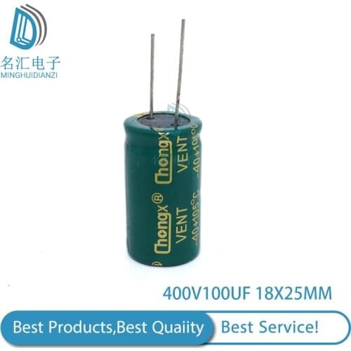 5PCS 400V100UF 18*25mmAluminum electrolytic capacitor high frequent low impedance 18x25mm