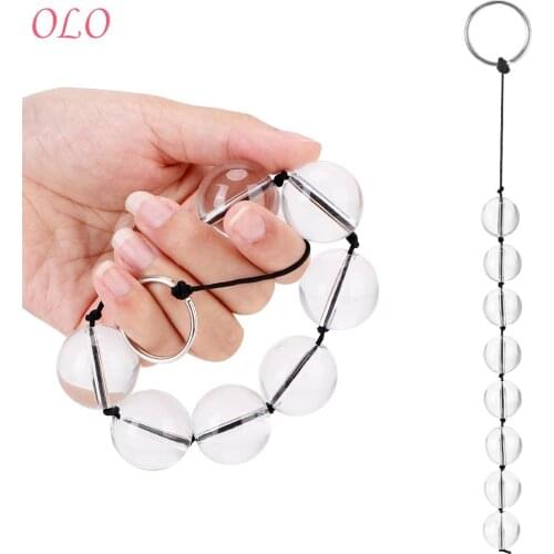 OLO Crystal Anal Beads Sex Toys For Couples Balls Butt Plug Anus Masturbation Erotic Intimate Goods Vagina Training