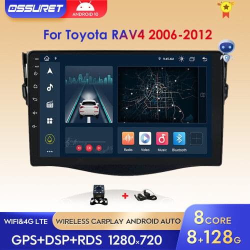 Android 10 Car Multimedia DVD Video Player For Toyota RAV4 Rav 4 2007 2008 2009 2010 2011 2012 With Radio Gps 2DIN BT