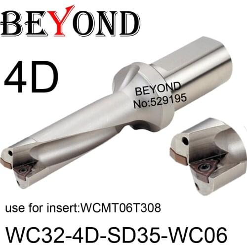 BEYOND WC 35mm 35.5mm WC32-4D-SD35-WC06 WC32-4D-SD35.5-WC06 U Drilling Carbide Inserts WCMT06T308 Drill Bit Indexable CNC Tools