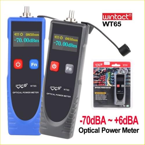 RZ Digital Fiber Optic Power Meter Handheld Network Cable Tester Mini Fault Locator Factor Meter with 6 Optic Wave Length WT65
