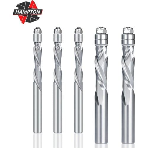 Two Flute Flush Trim Router Bit 1/4" 1/2" Shank Up Down Cutter CNC Router Bit Carbide End Mill Compression Wood Milling Cutter