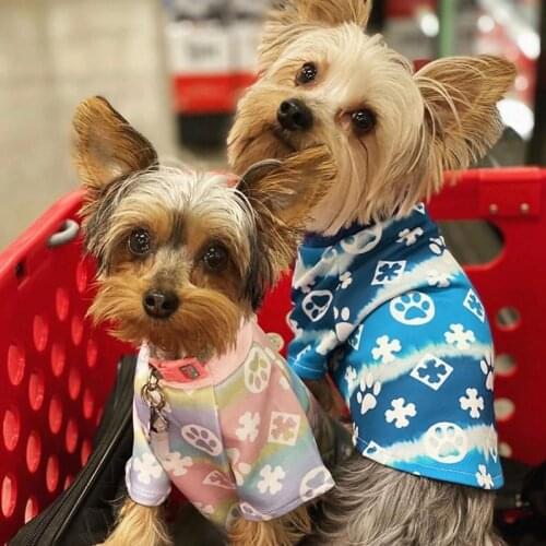 Dog T shirt Dog Thin Clothes Pets Clothes for Small Medium Dogs Spring Summer Travelling Outfit Cloth Teddy Bichon Chihuahua