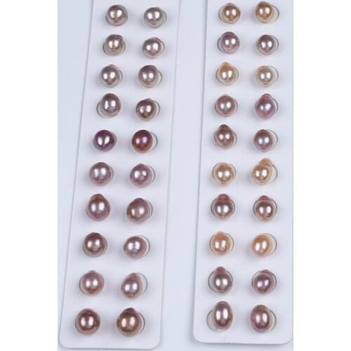 Hot Sale Purple Natural Freshwater Baroque Pearl Pair Of Irregular Water Drop Beads For DIY Earring Jewelry Making