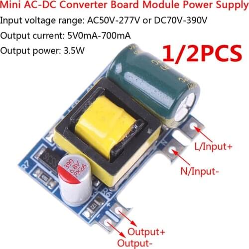 Hot New 1/2PCS Mini AC-DC 110V 120V 220V 230V To 5V 12V Converter Board Module Power Supply Wholesale