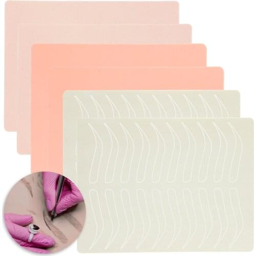 Synthetic Leather Tattoo Practice Skin Fake Eyebrows Microblading Supplies Permanent Makeup Double Sides Tattoo Beginner Tools