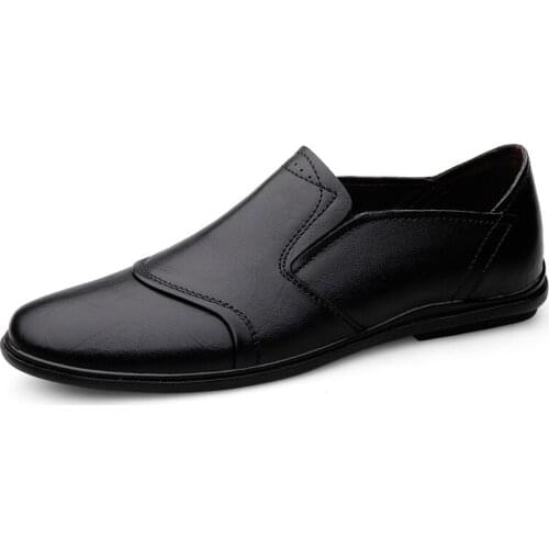 Leather Mens Designer Shoes Genuine Leather Oxfords Shoes Men Loafers Male Business Formal Dress Size 37-46 Men