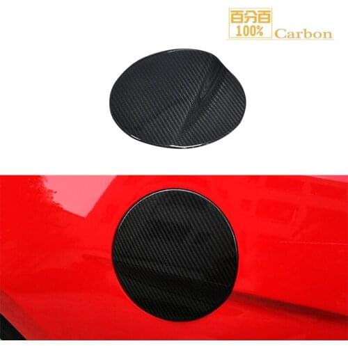 Carbon Fiber Gas Cap Fuel Door Gas Tank Cover Trim For Ford Mustang 2015