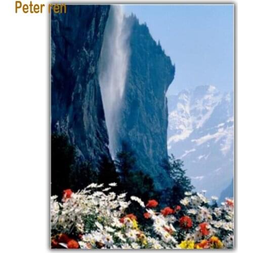 Square\Round icon DIY Diamond Embroidery Diamond Painting Cross Stitch Diamond Mosaic Decoration Arts and crafts Alpine flowers