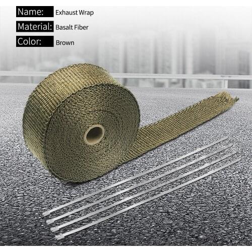 Gold Motorcycle Exhaust Muffler Wrap 5m 10m 15m Basalt Fiber Thermal Exhaust Tape Pipe Protector Universal for KTM DUCATI Honda