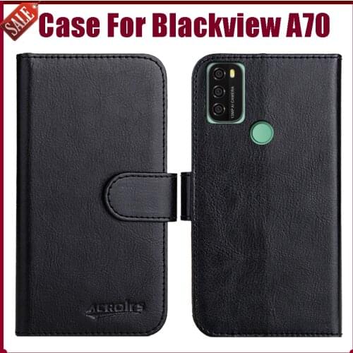 Hot! Blackview A70 Case 6.52" Fashion 6 Colors Flip Soft Leather Wallet Protective Cover For Blackview A70 Case Phone Bag