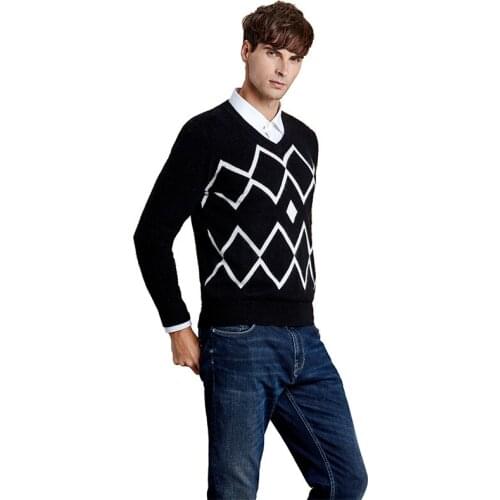 ZHILI Mens Autumn Winter Pullover Casual Soft and Light Weight Cashmere Sweater