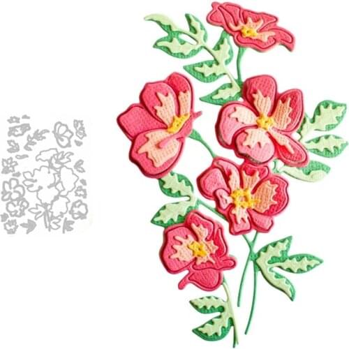 2021 New Flower Leaves Branch Metal Cutting Dies Stencil Craft Die Cut Mould Decoration Template for Scrapbooking Design Model