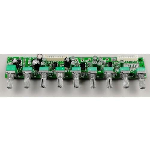 7.1 power amplifier board front stage DC power supply 15-35V independent volume adjustment bass frequency adjustment automatic m