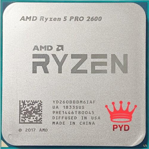AMD Ryzen 5 PRO 2600 R5 2600 3.4 GHz Six-Core Twelve-Core 65W CPU Processor YD260BBBM6IAF Socket AM4