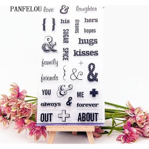 Text String Transparent Silicone Rubber Clear Stamps Cartoon For Scrapbooking/DIY Easter Wedding Album