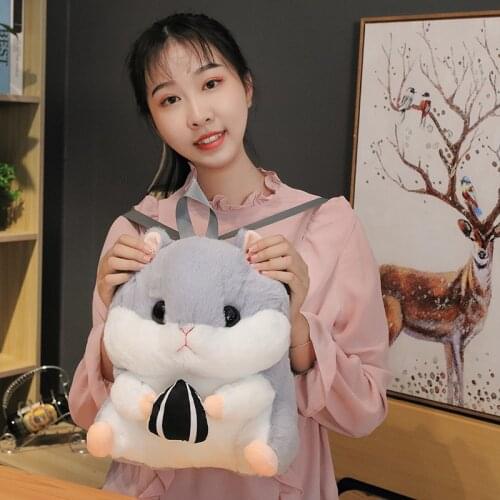 Dropshipping New Arrival Kids Plush Hamster Backpack Toddler kindergarten Children Animals Schoolbag zaino per bambina