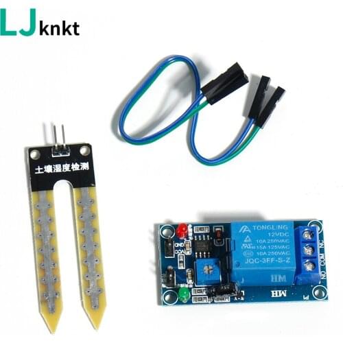 5V 12V soil moisture sensor relay control module humidity start switch automatic watering