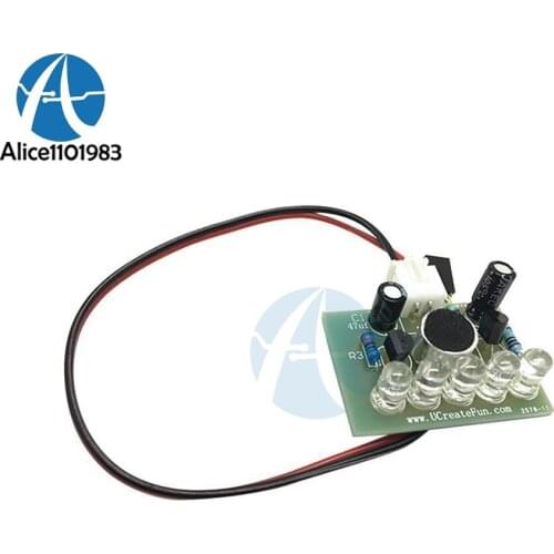 3V-5.5V Sound Control LED Melody Lamp DIY KIT Electronic Production Kits Suite Voltage Control DIY Kit FR-4 A Fiberglass Board