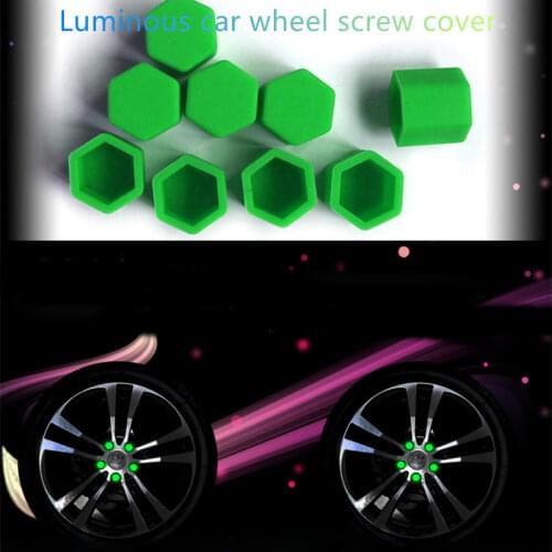 17/19/21mm Luminous 20Pcs/Set Car Styling Durable Trim Antirust Screw Cap Noctilucous Auto Hub Screw Cover Car Wheel Lug Nut