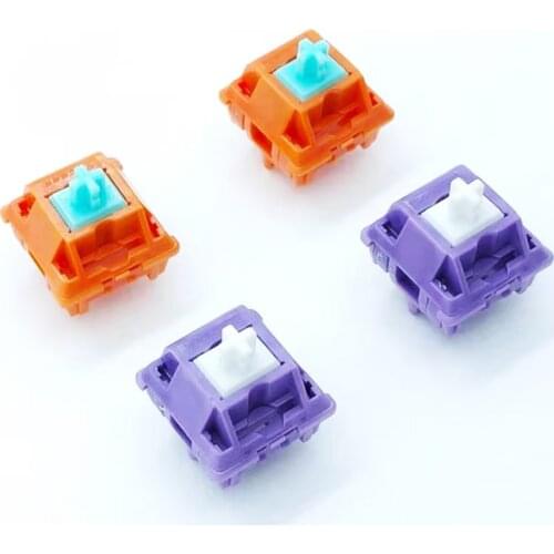 Tecsee New Material PME/PC/Nylon Tactile Linear Switches POM Stem 63.5g/68g Spring Swithes For Mechanical Gaming With 5Pins