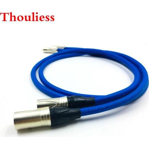 Thouliess Rhodium plated RCA to XLR Male to Male Balacned Audio Interconnect Cable XLR to RCA Cable with CARDSA Clear-Light-USA
