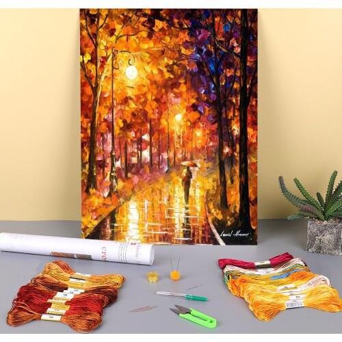 Morning Passion Pre-Printed 11CT Cross Stitch Patterns Embroidery DMC Threads Knitting Handmade Handicraft Needlework Design