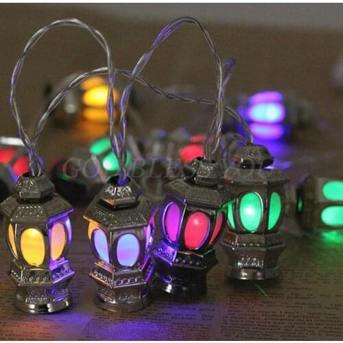 1.65m 10 Lights Stereo palace lamp LED Eid Mubarak Decorative String Lights Ramadan Kareem Decoration Accessories Muslim Islam
