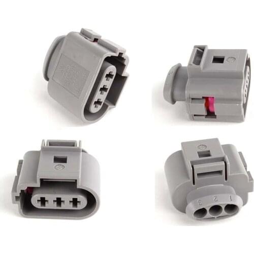 Free shipping 10 pcs 3pin 3.5mm fog lamp light sockets watrproof wiring cable connector 1J0 973 723 G 1J0973723G