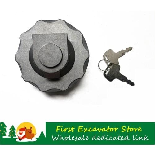 Excavator accessories For HYUNDAI R55/60-7/215/225/210-7/225-9 Fuel tank cap High quality anti-theft diesel tank cap 10pcs