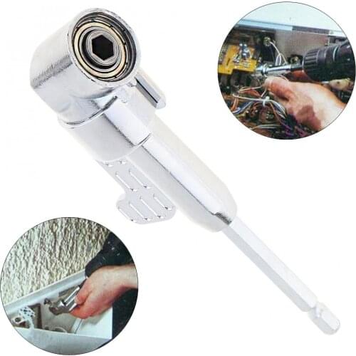 105Degree Turn Screwdriver Joints Drill Zinc Alloy Accessories Extensions Bending Socket Holder Adaptor with 1/4 Inch Hex Handle