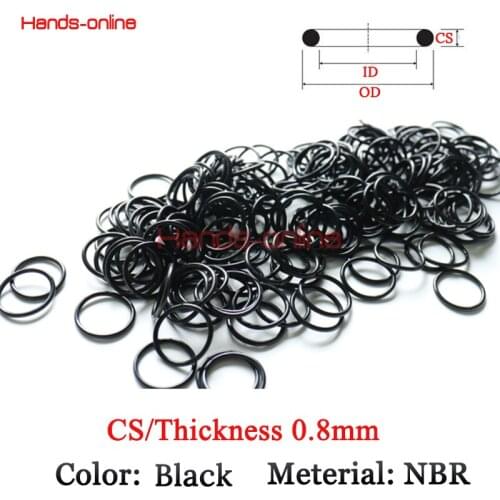 10x NBR Rubber O Ring Thickness/Wire/CS 0.8mm Oil Sealing Gasket Automobile Sealing O Ring O-Ring Gasket Oil Washer gaskets