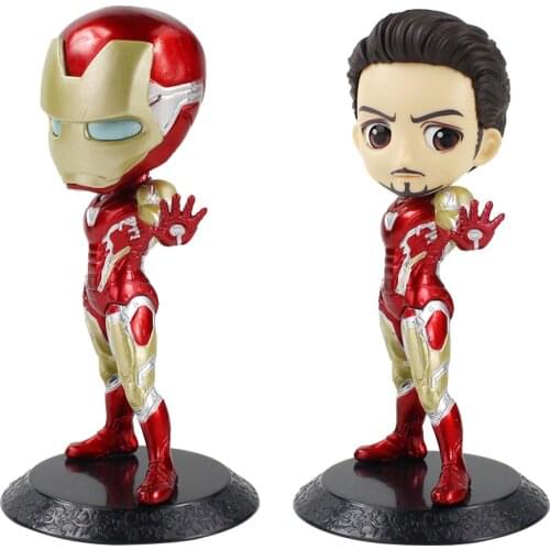 16cm Avengers Infinity War Iron Man Big Eyes Q Version PVC Superhero Figure Toys Doll