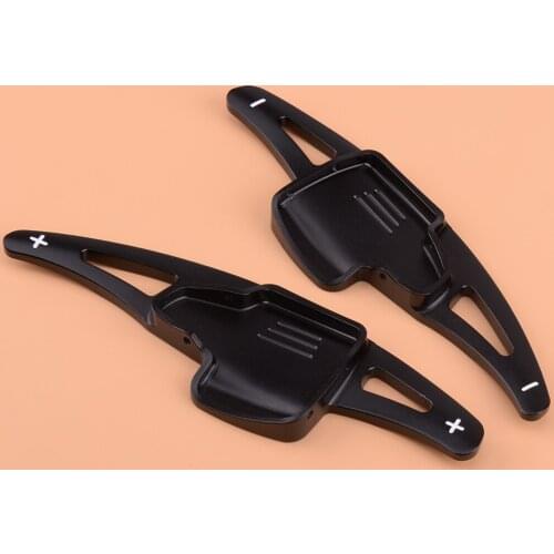 2pcs Aluminum Alloy Steering Wheel Shift Paddle Shifter Extension Black Fit For Ford Ecosport Focus Kuga