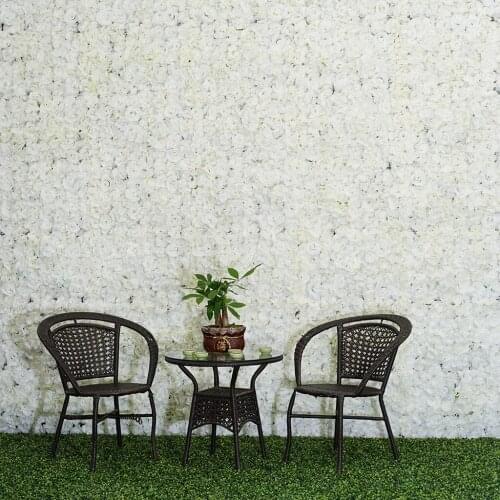 2pieces Artificial Flower Wall Wedding Venue Flower Pillar Main Road Cream