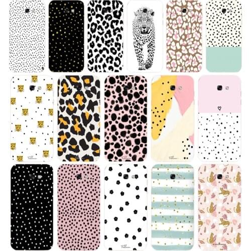 44 Leopard print dotSoft Silicone Tpu Cover phone Case for Samsung Galaxy A5 2015 2016 A7 2017 A8 Plus A9 2018 A80