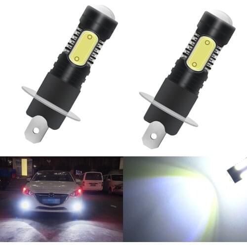 1pcs car H1 led 7.5W Super Bright Car LED COB Front drl Headlights High Power auto Fog Bulb Lights White Packing Car Styling 12v