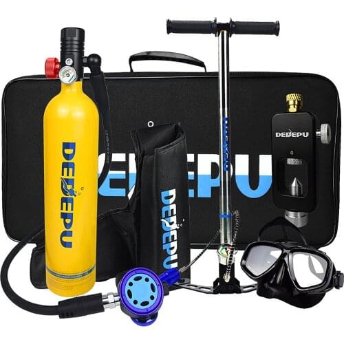 1L Air Cylinder Scuba Tank Oxygen Cylinder 20 Minutes Capability Diving Oxygen Underwater Breathing Device Snorkeling Equipment