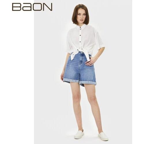 Женские джинсовые шорты BAON China At AliExpress